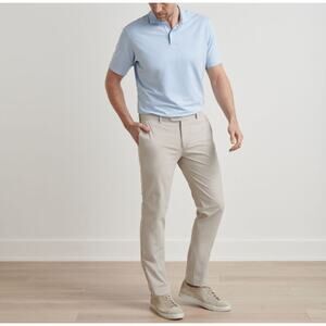 Peter Millar Men's Oatmeal Tailored Fit Surge Performance Trouser Size 33